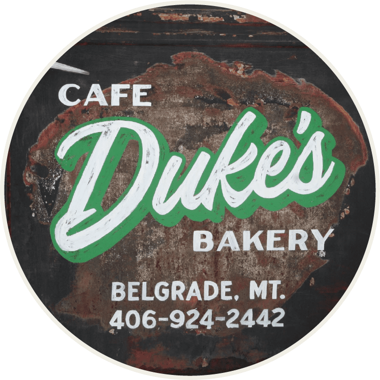 Duke-Cafe-Bakery-Sign-10 Duke's Cafe and Bakery welcome sign in Belgrade, Montana